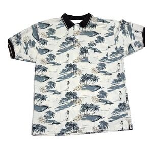 Michael Austin Golfer All Over Print Golf Short-Sleeve Polo Shirt Men's Large